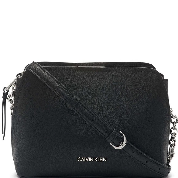 Calvin Klein Hailey Pebble Textured Satchel Bag